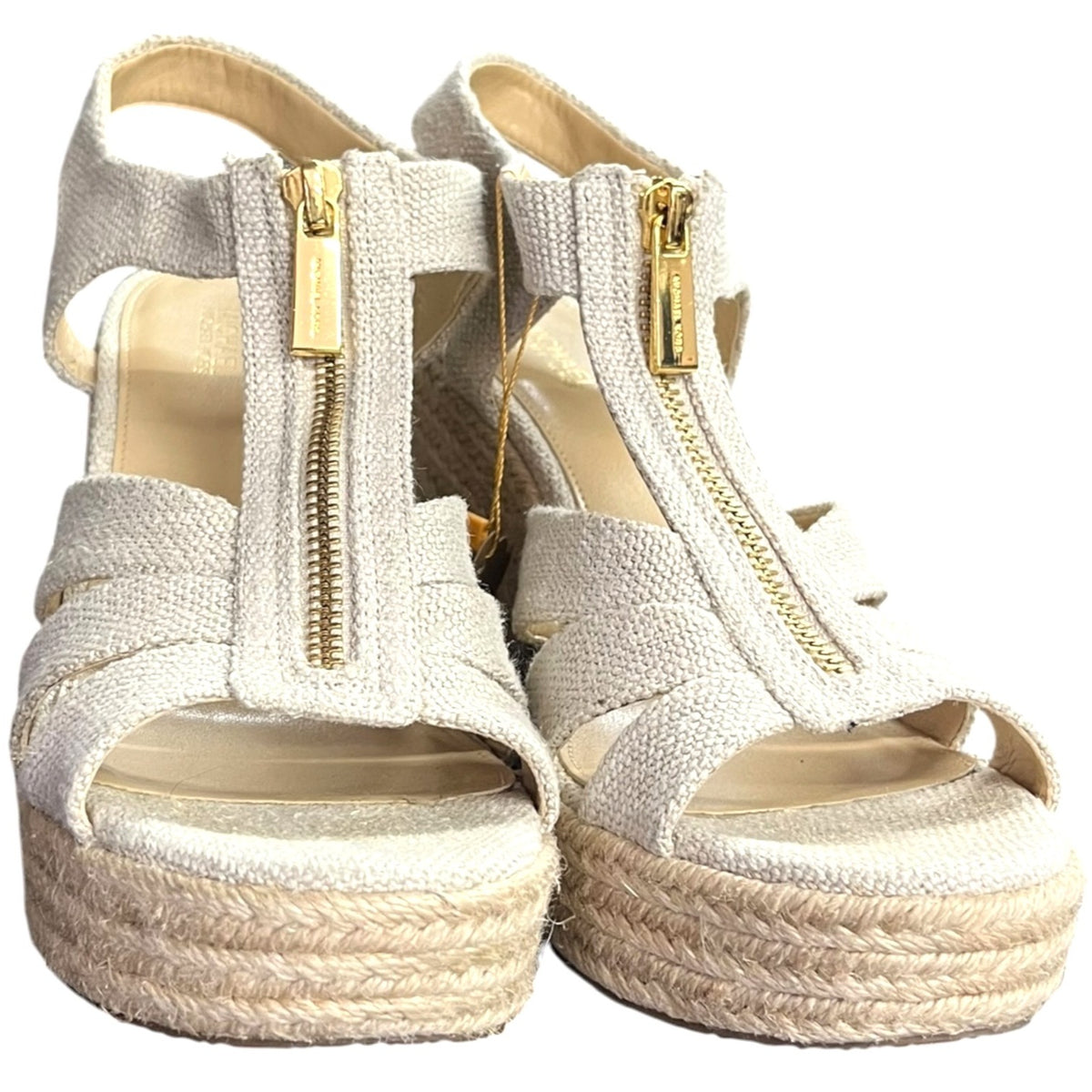 Michael Kors Women's Beige Wedge Sandals SZ 8