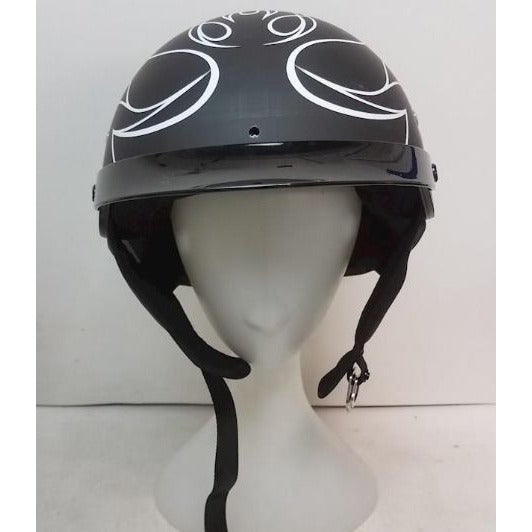 CS Cruiser Burn Out Black Large Motorcycle Helmet NEW