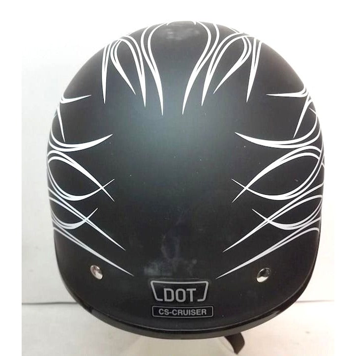 CS Cruiser Burn Out Black Large Motorcycle Helmet NEW