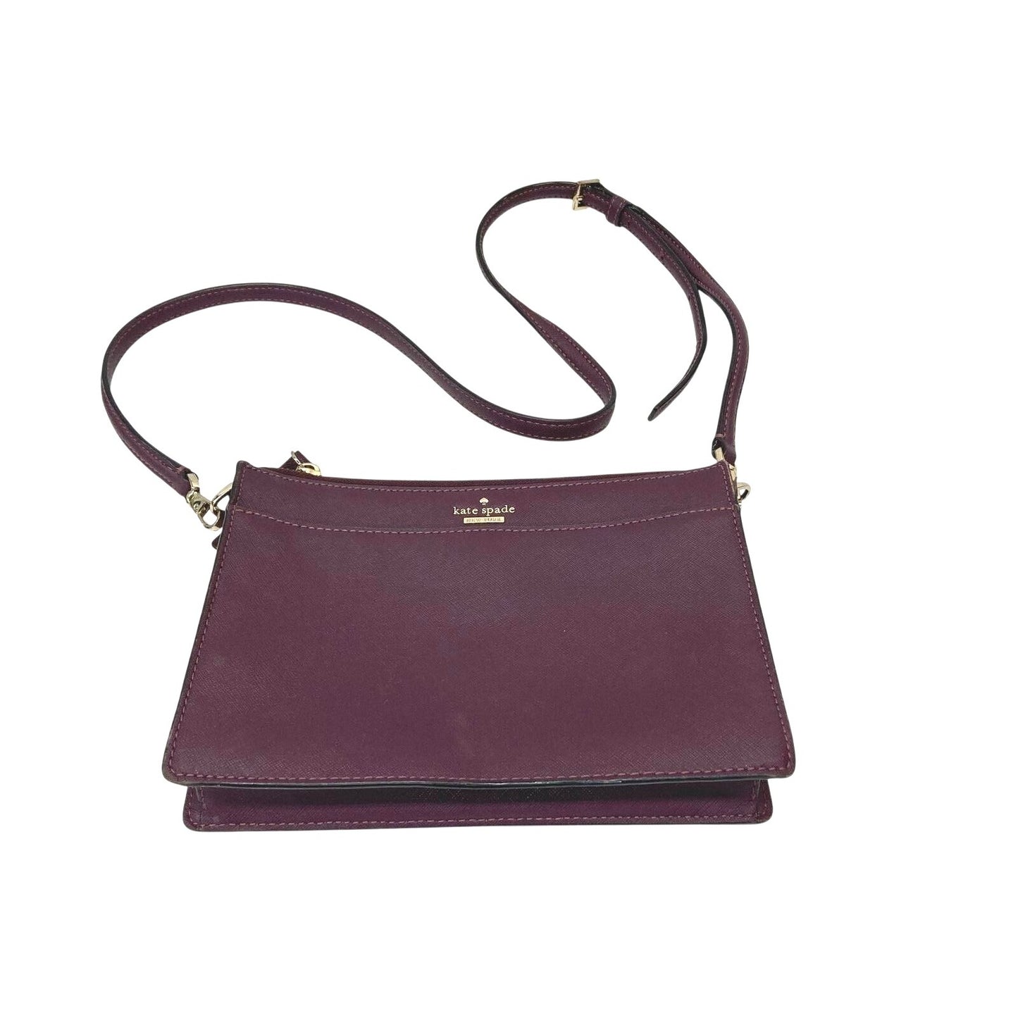 Kate Spade New York Burgundy Leather Crossbody Bag