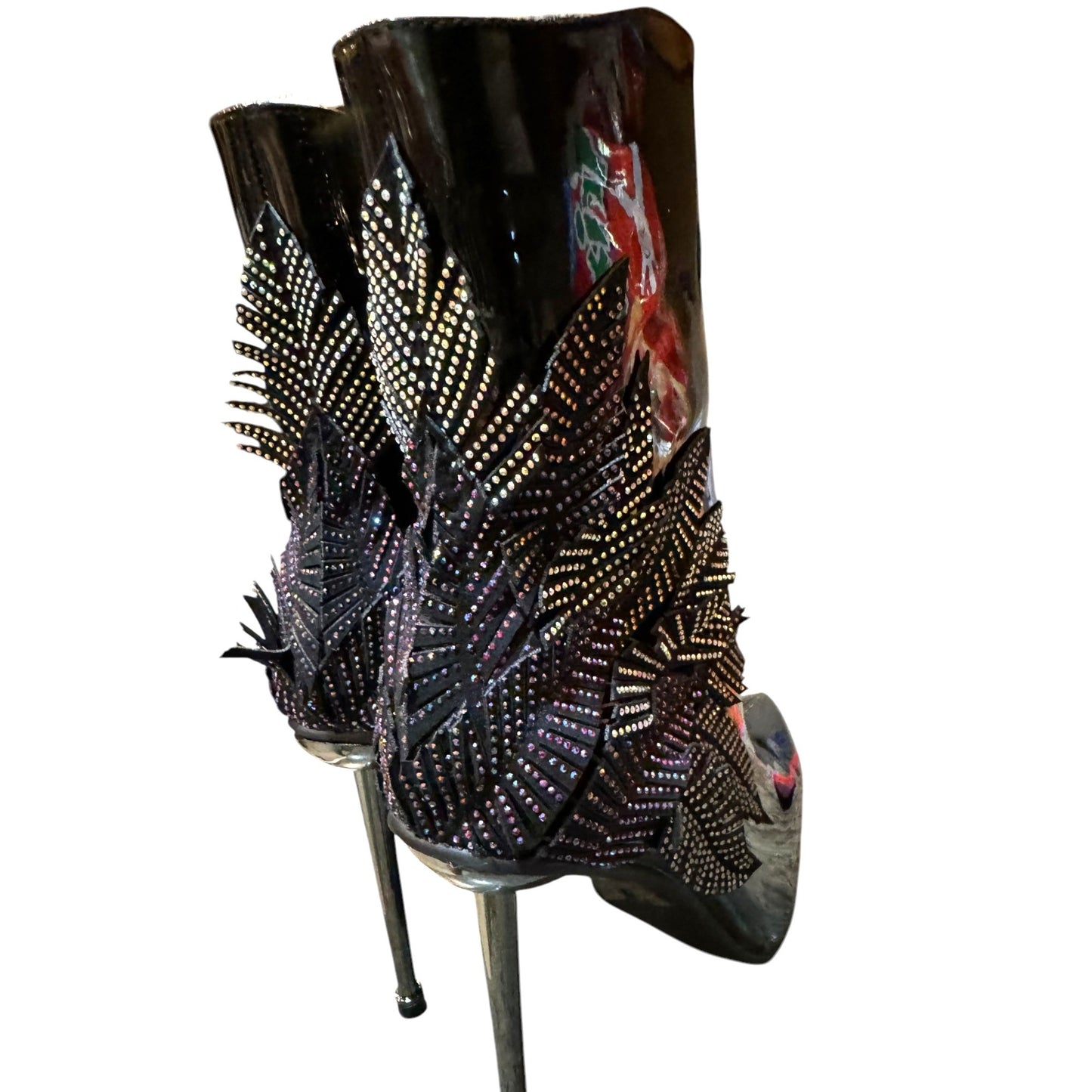 Azalea Wang Night Shift Stiletto Bootie Black Size 10