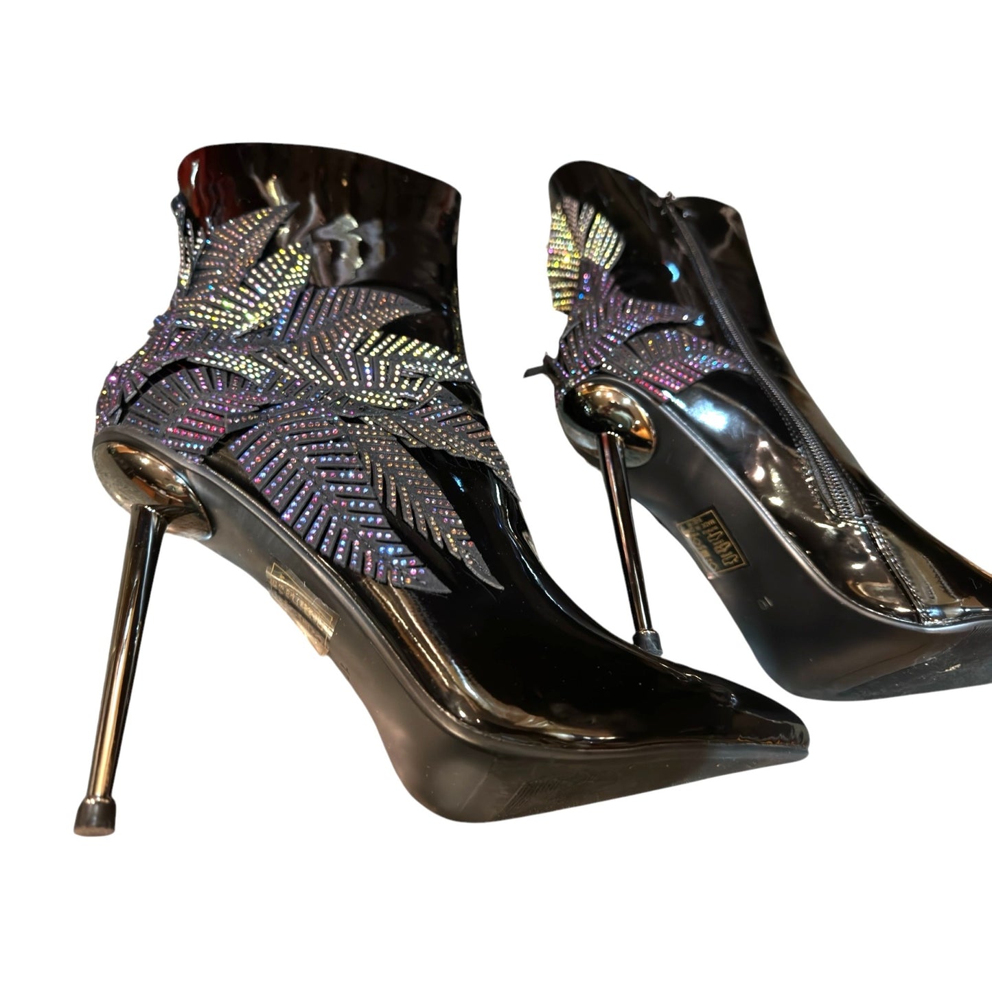 Azalea Wang Night Shift Stiletto Bootie Black Size 10