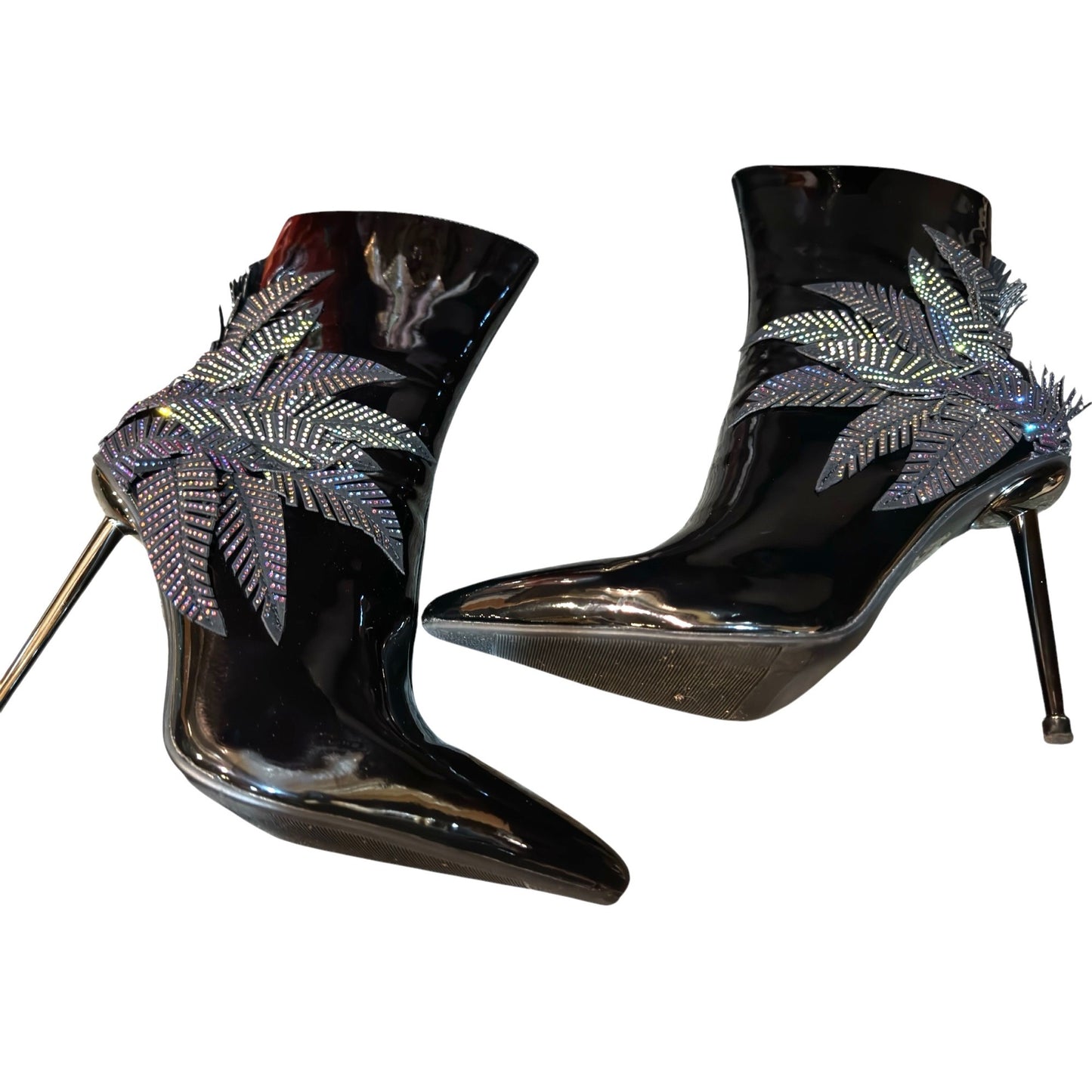 Azalea Wang Night Shift Stiletto Bootie Black Size 10
