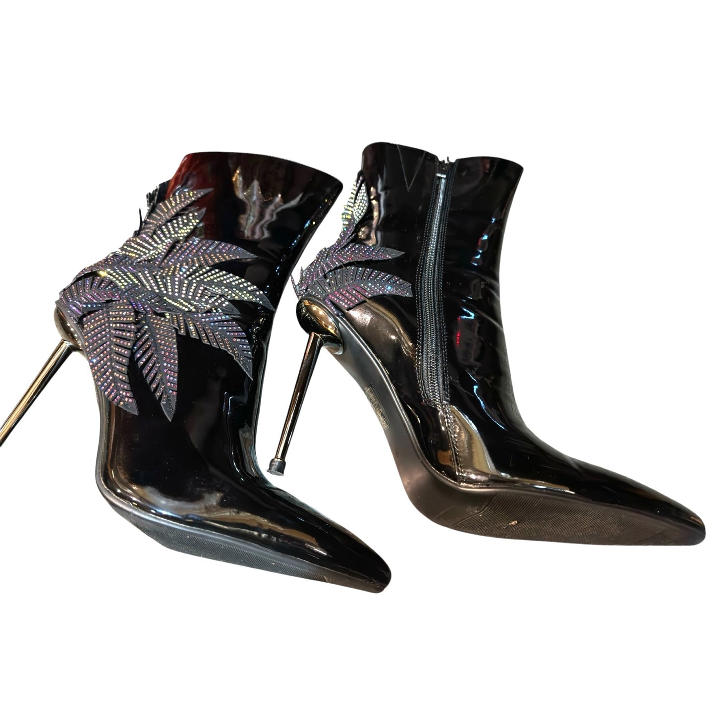 Azalea Wang Night Shift Stiletto Bootie Black Size 10