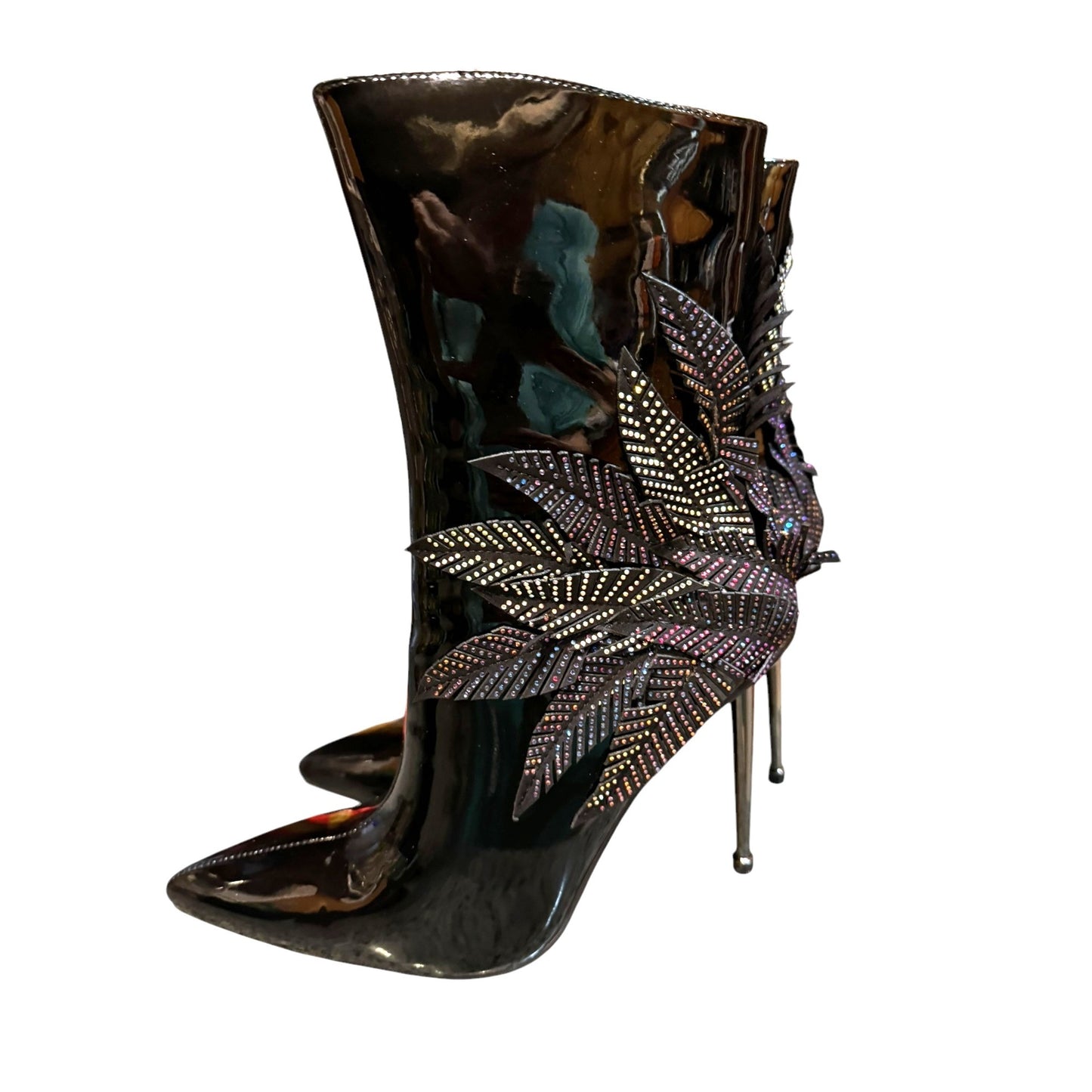 Azalea Wang Night Shift Stiletto Bootie Black Size 10
