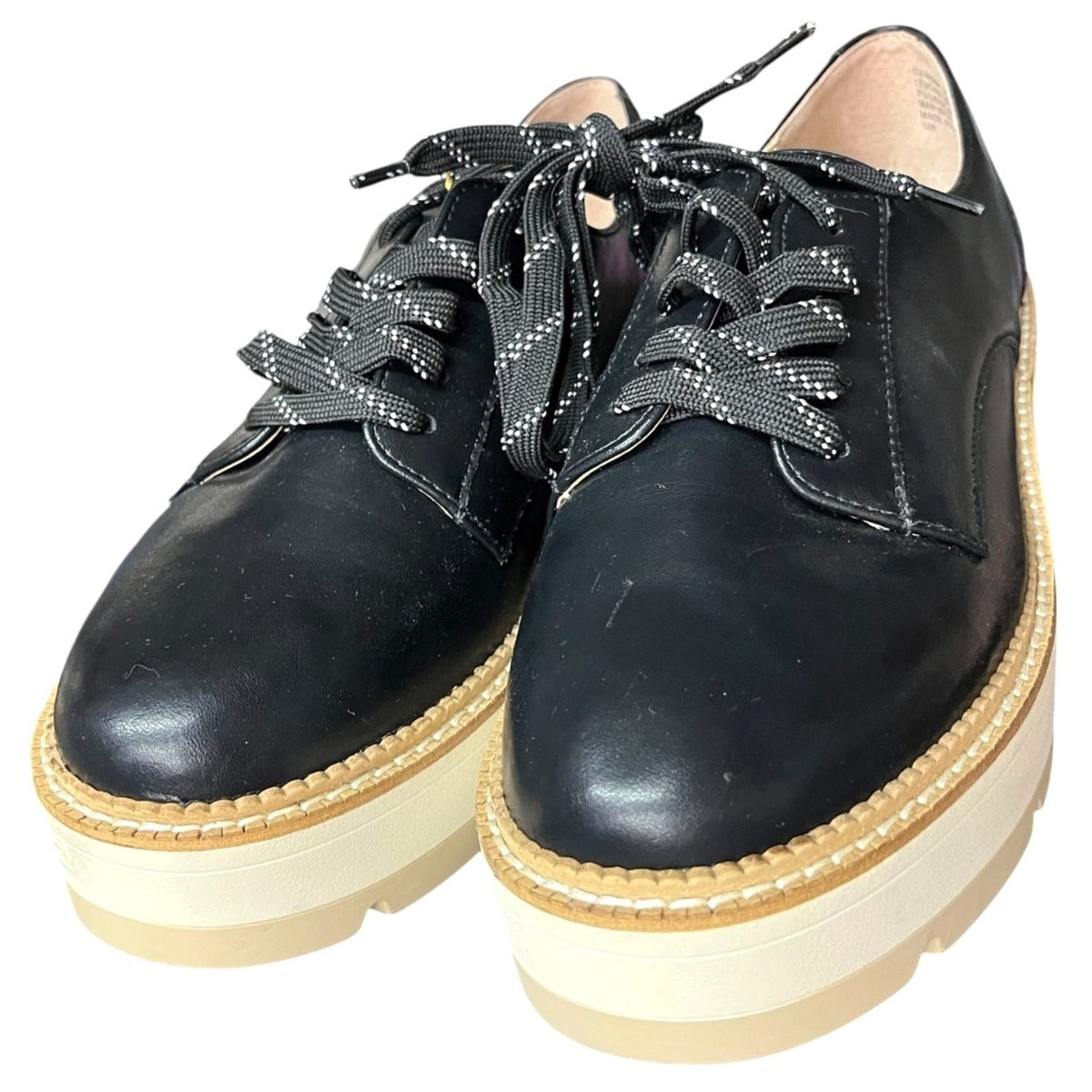 Chelsea & Violet Women's Irena Leather Platform Oxford Shoes Size 9.5M