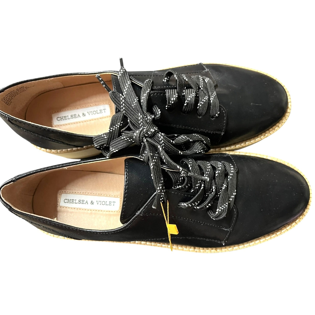 Chelsea & Violet Women's Irena Leather Platform Oxford Shoes Size 9.5M