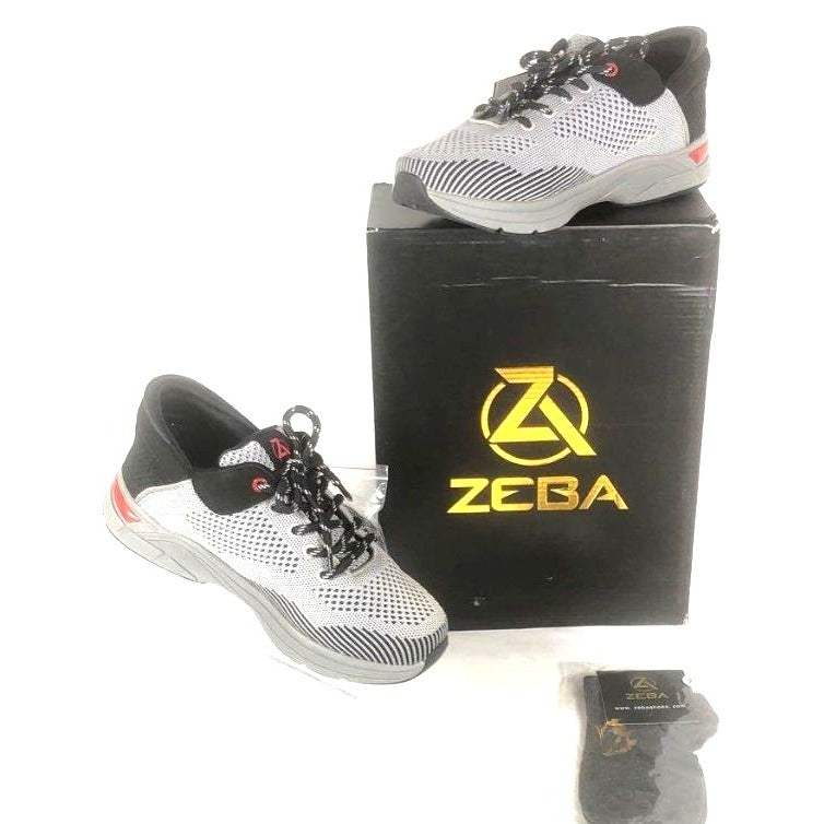 Zeba Steel Onyx Medium Sneakers Grey & Black Mens Size 7.5
