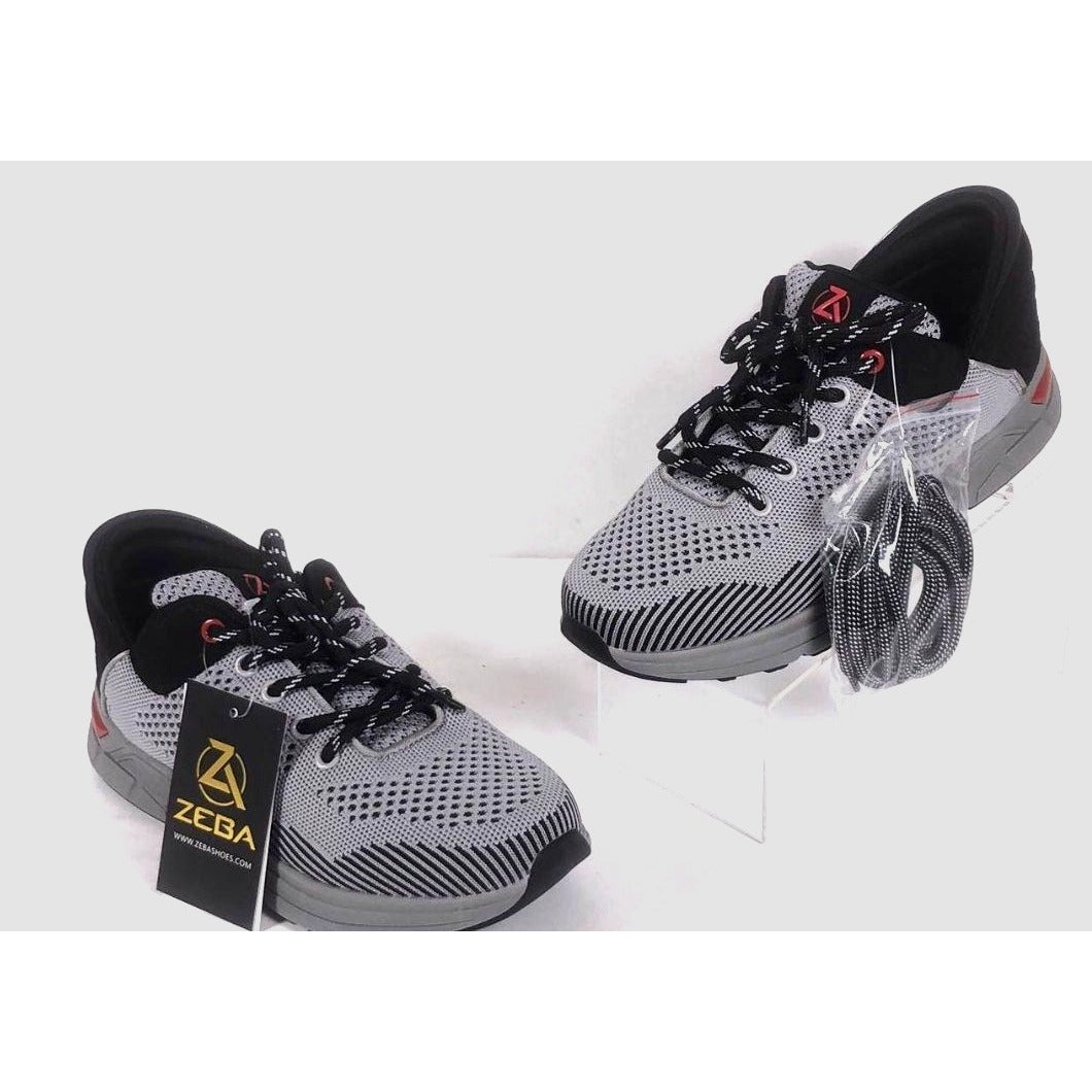Zeba Steel Onyx Medium Sneakers Grey & Black Mens Size 7.5