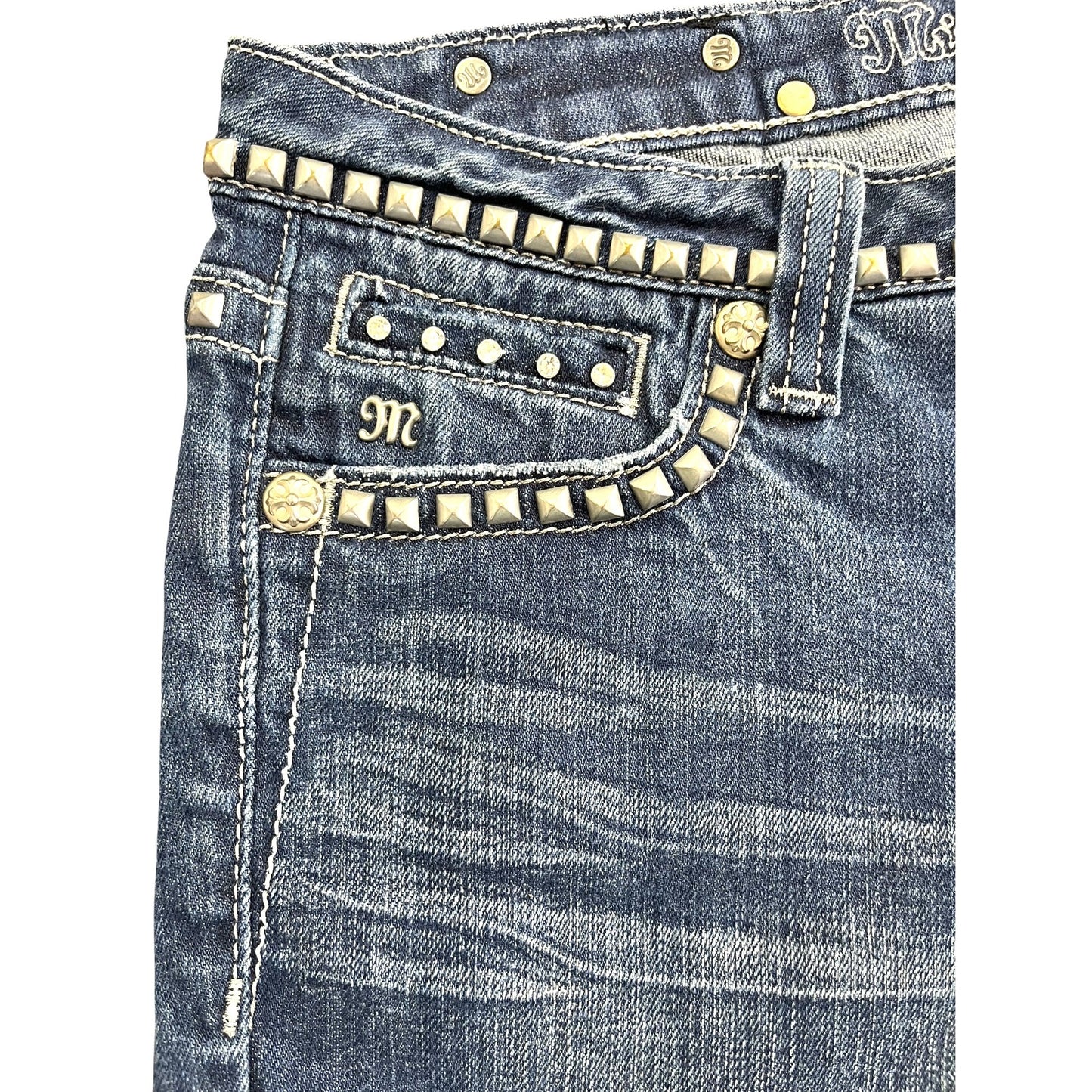 Miss Me Women's Studded Denim Shorts Size 28 JP5135SHU