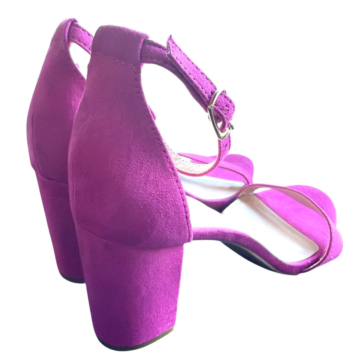Bandolino Womens Pink Ankle Strap Block Heel Sandals Size 8.5M NWOB