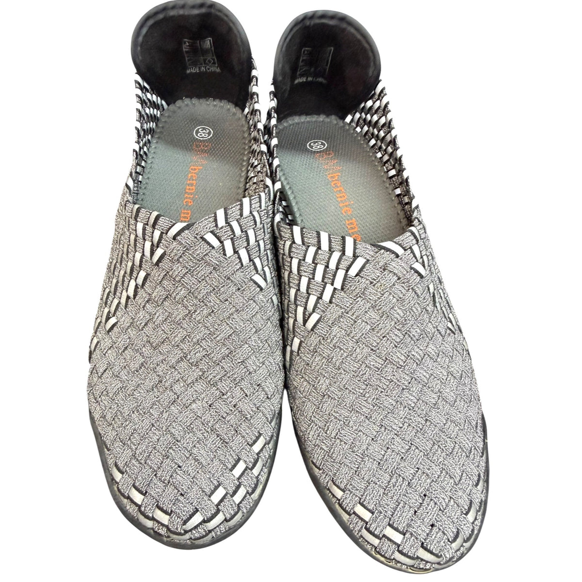 Bernie Mev Women's Woven Slip-On Shoes Size 38