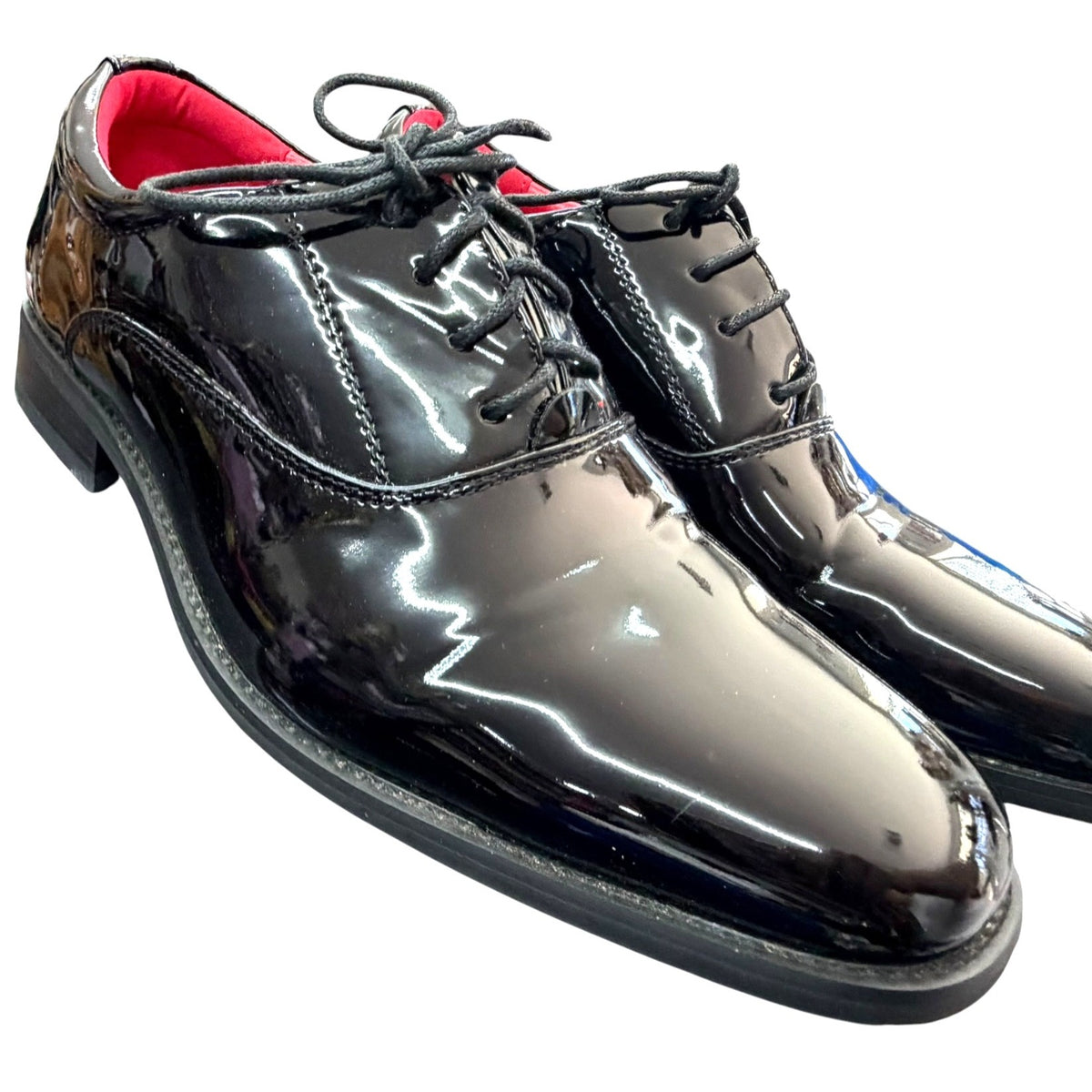 Bruno Marc Men's Patent Leather Oxford Dress Shoes Black Size 8
