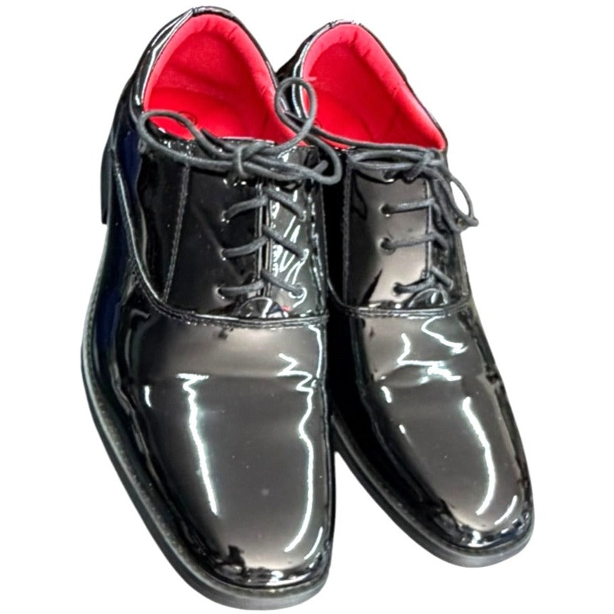 Bruno Marc Men's Patent Leather Oxford Dress Shoes Black Size 8