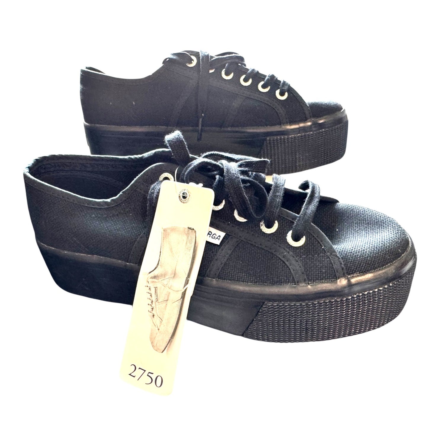 Superga Black Platform Sneakers Women’s Size 6