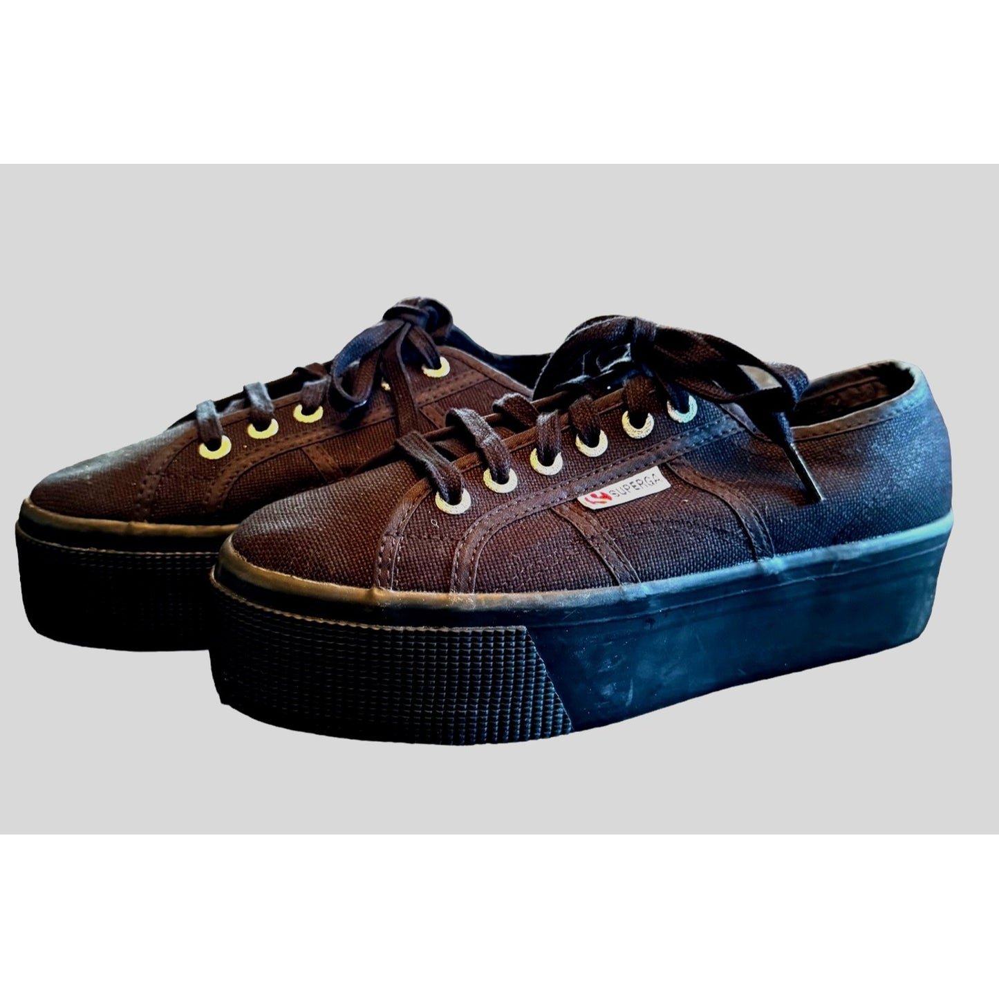 Superga Black Platform Sneakers Women’s Size 6