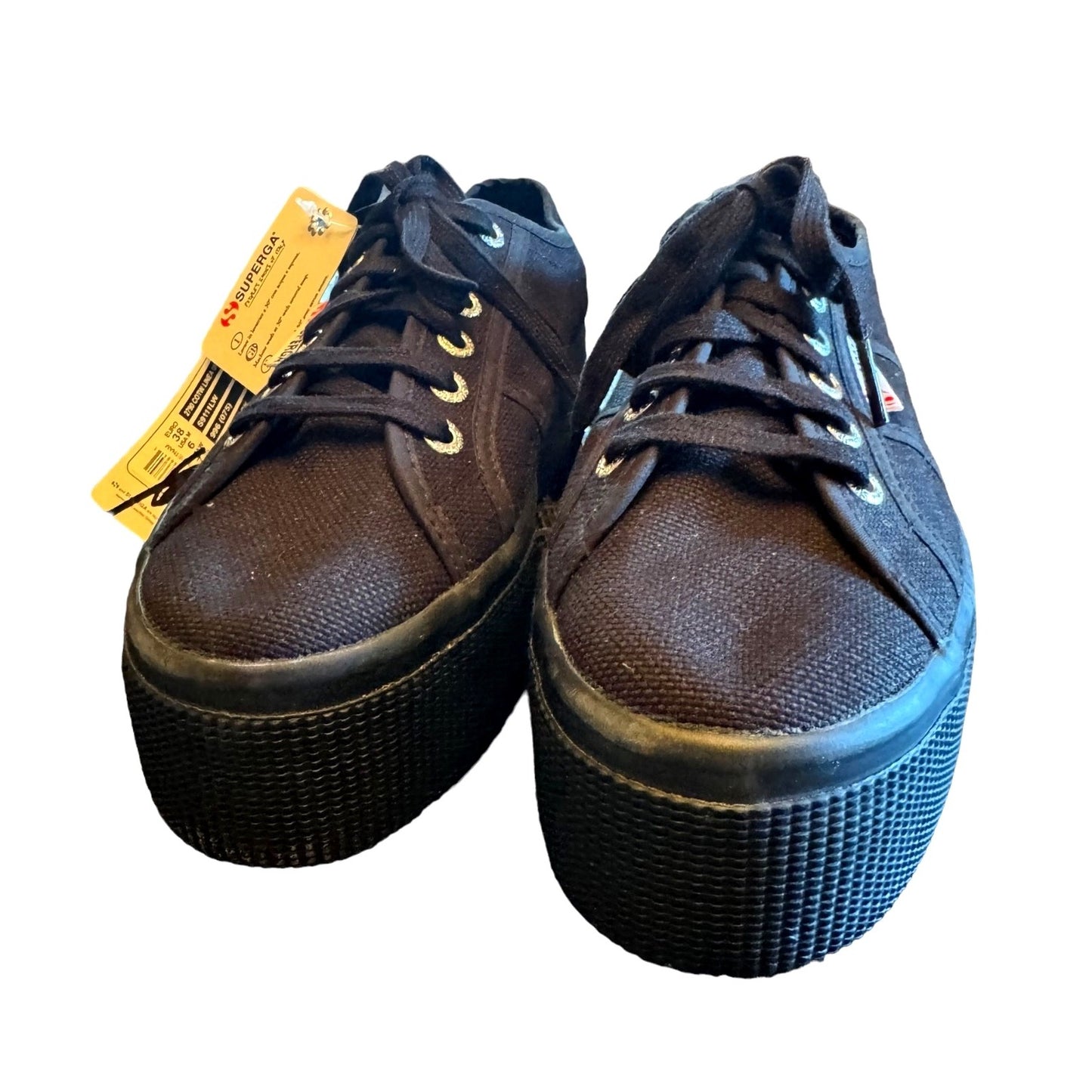 Superga Black Platform Sneakers Women’s Size 6