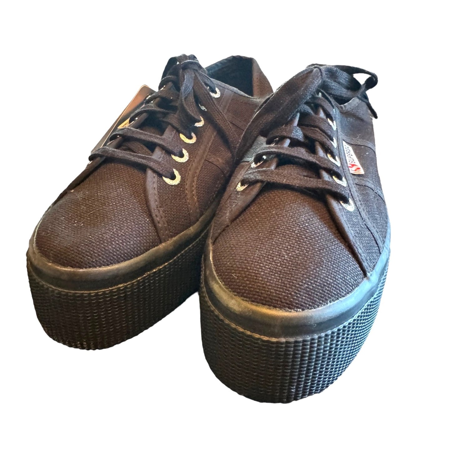 Superga Black Platform Sneakers Women’s Size 6
