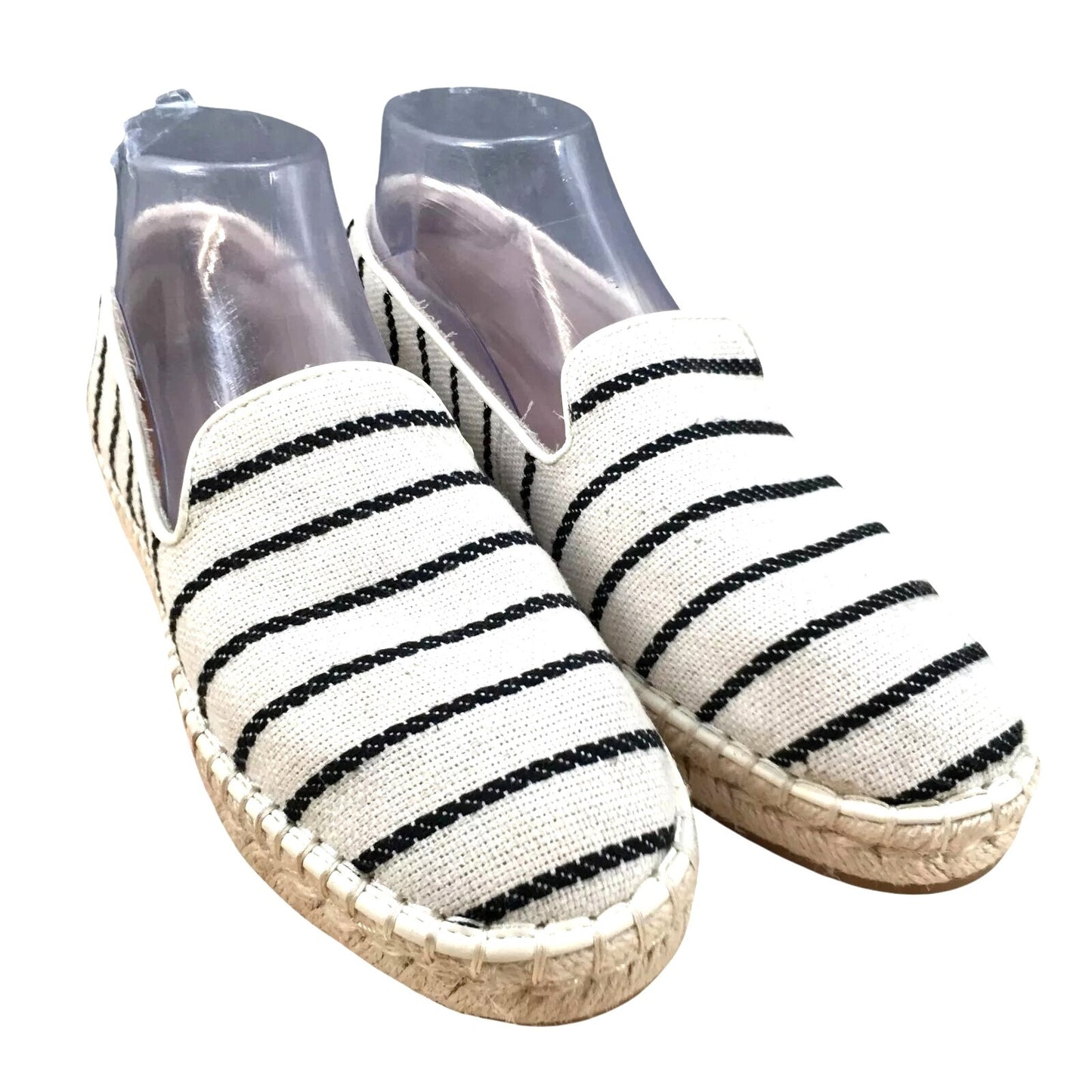 Striped Canvas Espadrille Slip-On Shoes size 5.5 NWOT