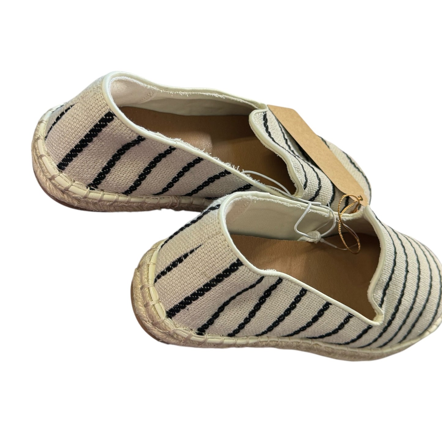 Striped Canvas Espadrille Slip-On Shoes size 5.5 NWOT
