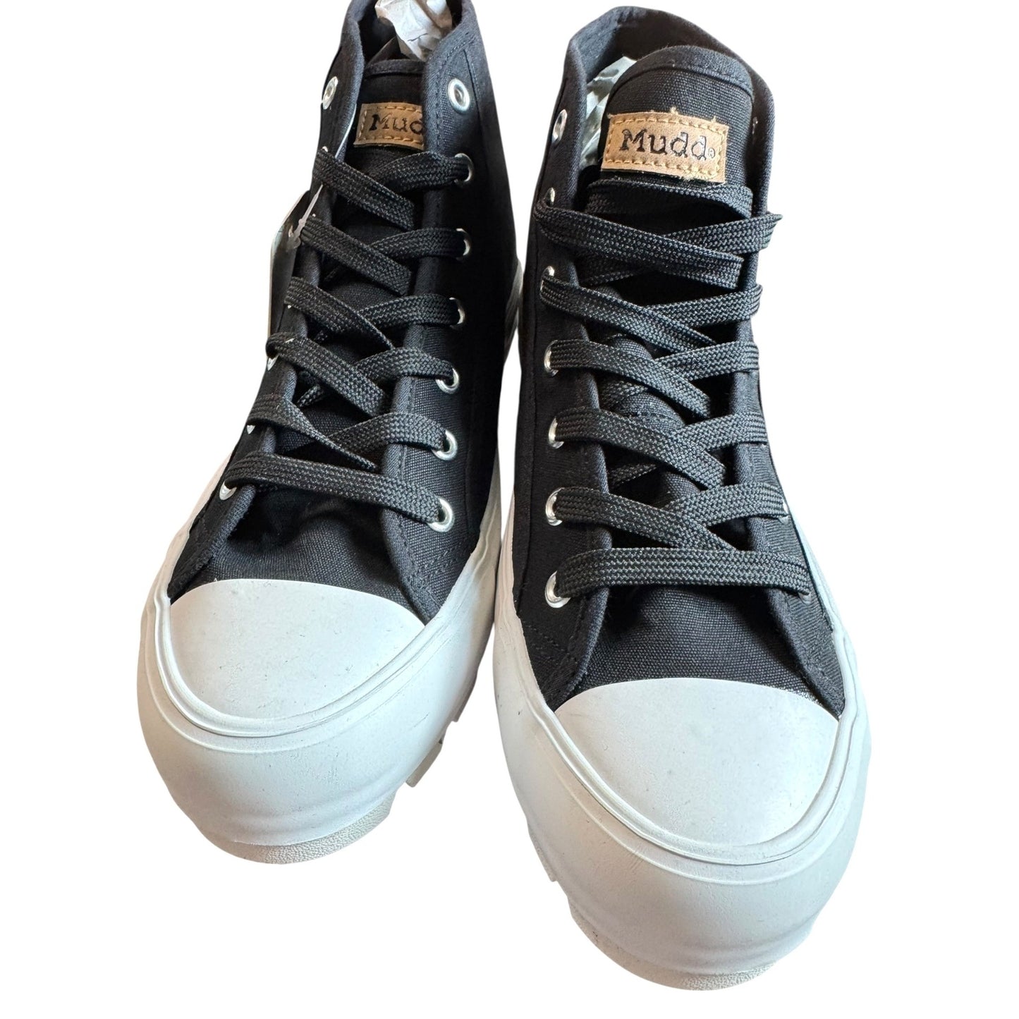 Mudd Women's Jupiter Black High-Top Canvas Sneakers Sz 10 New