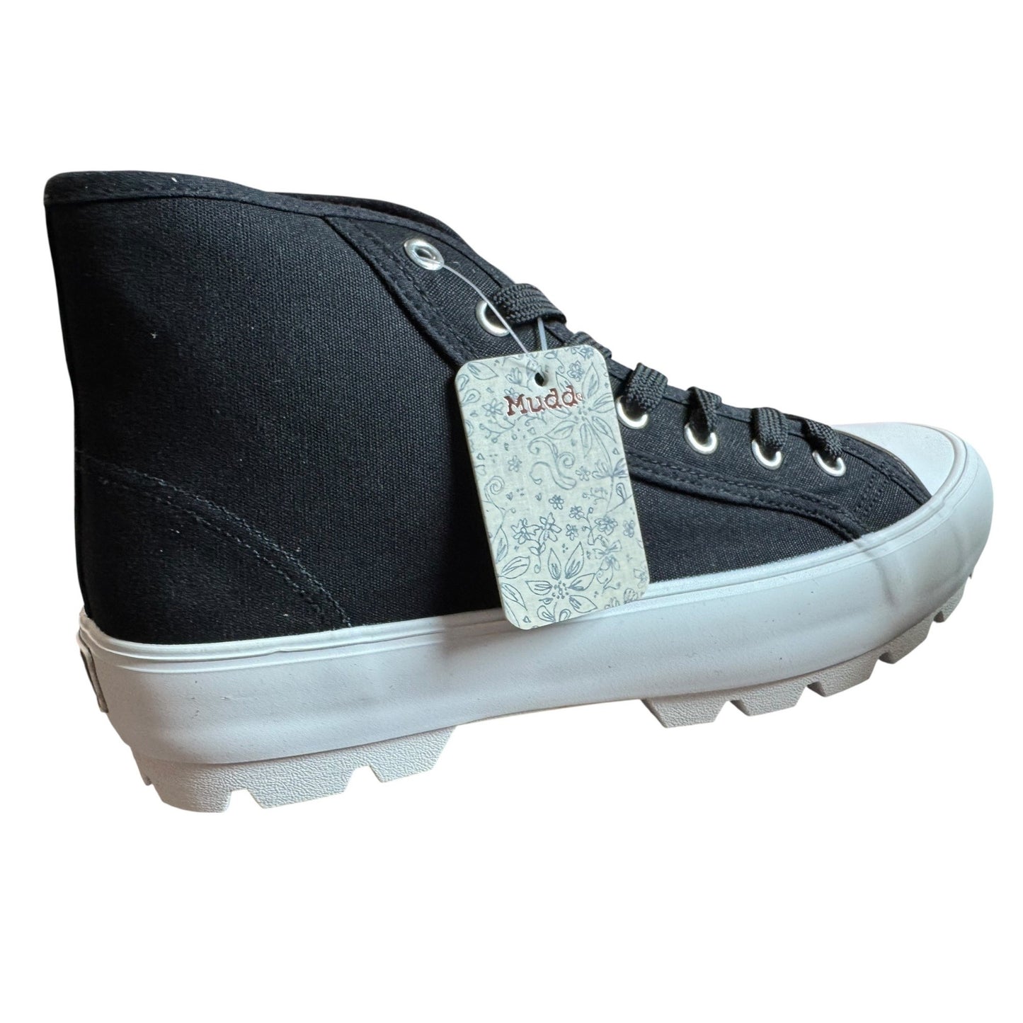 Mudd Women's Jupiter Black High-Top Canvas Sneakers Sz 10 New