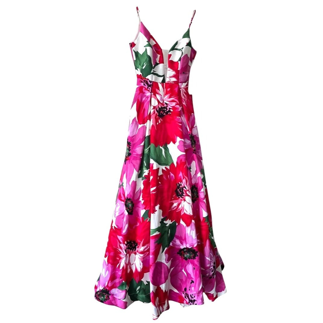 B Smart Floral Fit & Flare Maxi Dress Size 13