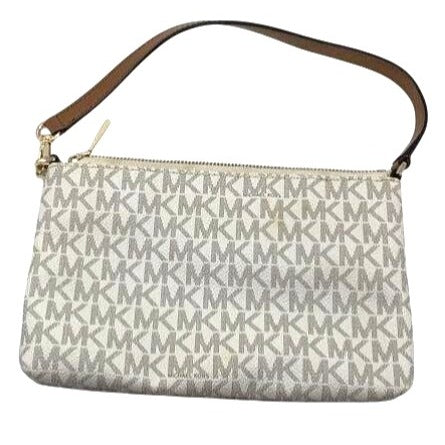 Michael Kors Jet Set MK logo Vanilla Wristlet/Clutch