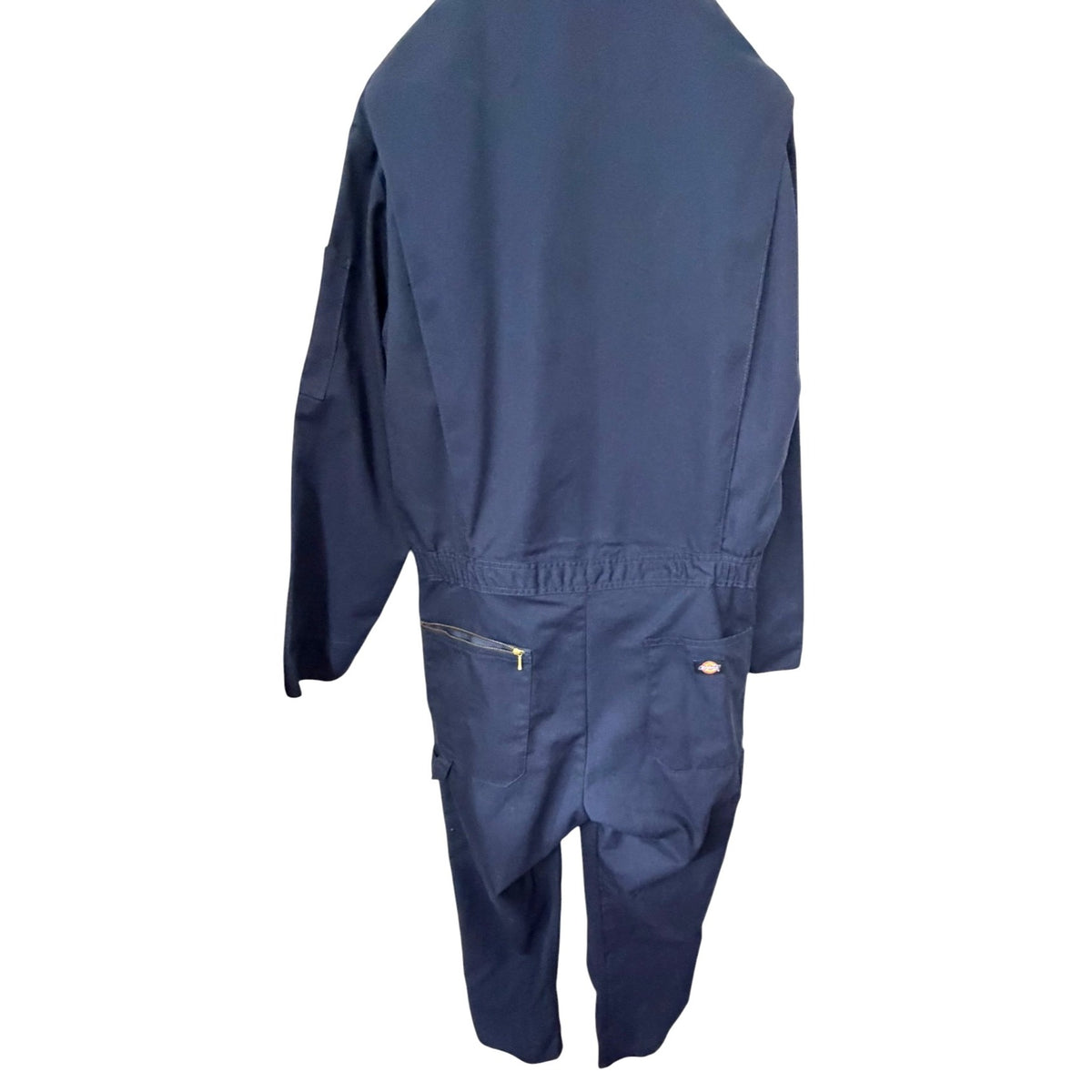 Dickies Mens Navy Blue Long Sleeve Coveralls With Zipper Pockets Size Large