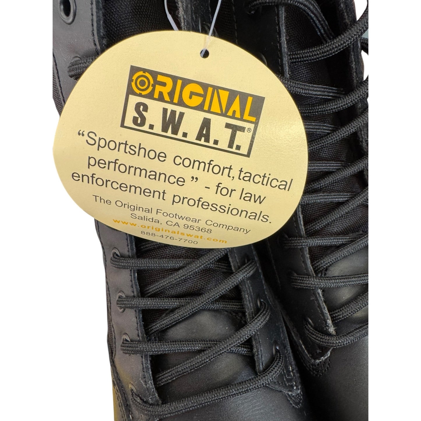 Original S.W.A.T. Classic 9" Tactical Boots Size 10 Black Leather & Cordura Durable Lightweight