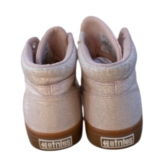 Etnies Girls Sz 2 Scout Hi Top Shoes Light Pink Canvas Sneakers