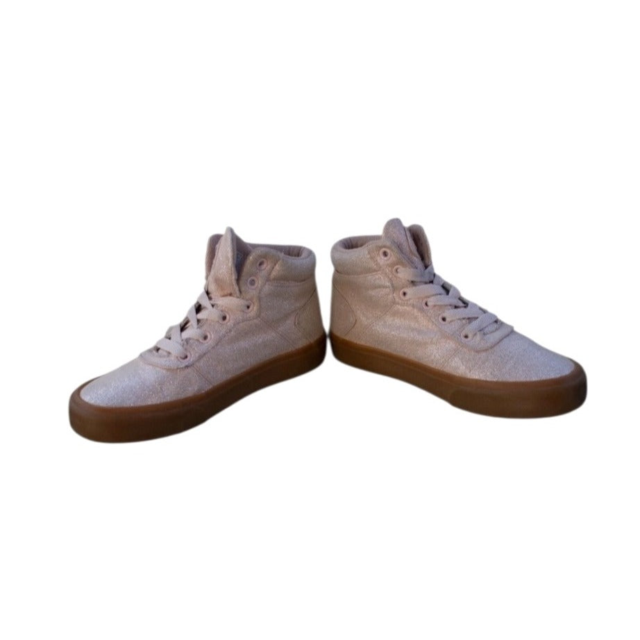 Etnies Girls Sz 2 Scout Hi Top Shoes Light Pink Canvas Sneakers
