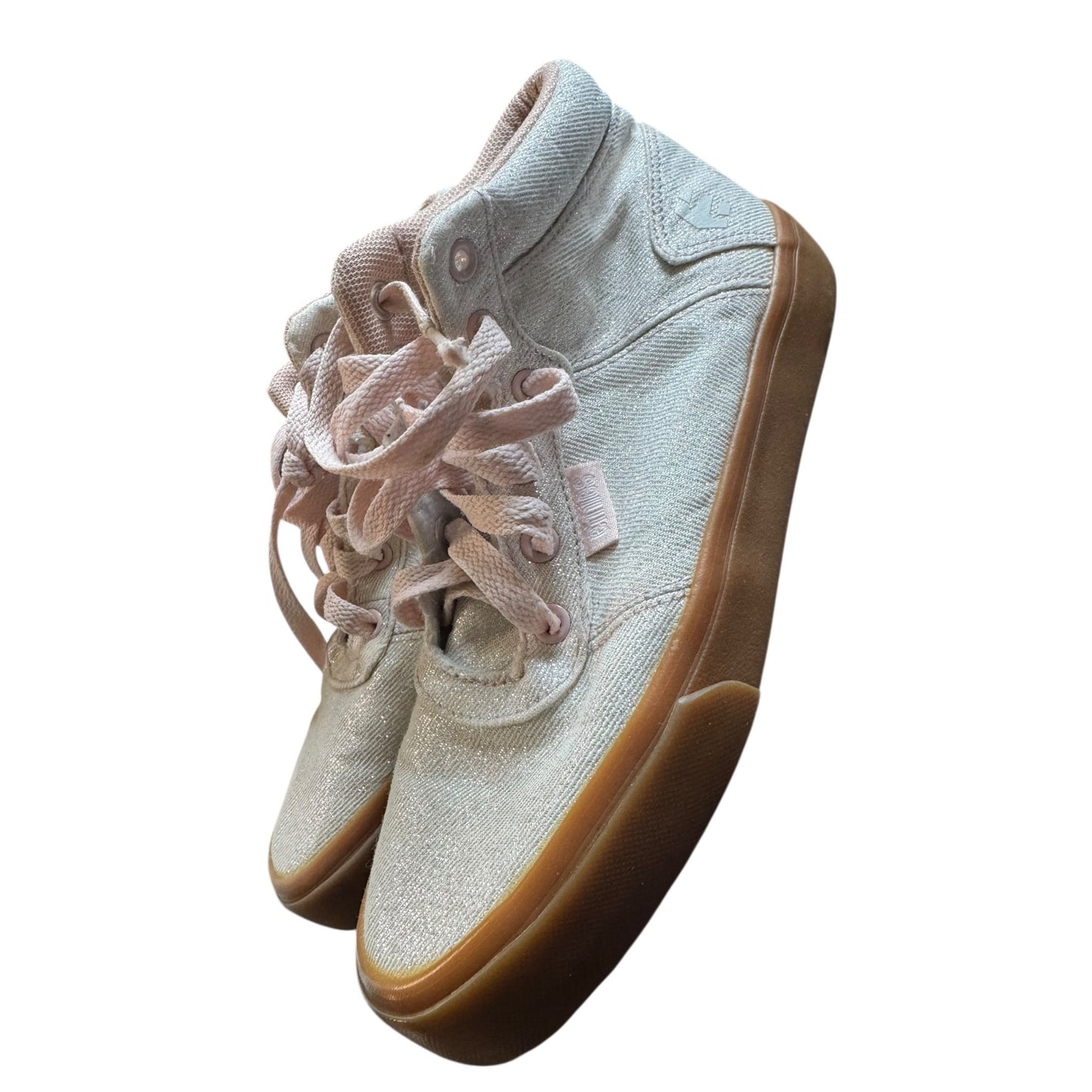 Etnies Girls Sz 2 Scout Hi Top Shoes Light Pink Canvas Sneakers