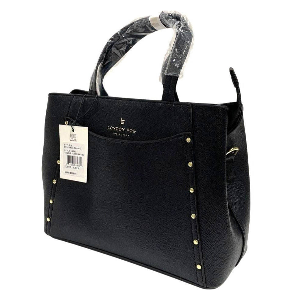 London Fog 100th Anniversary Black Saffiano Tote Bag  NWT & NWB