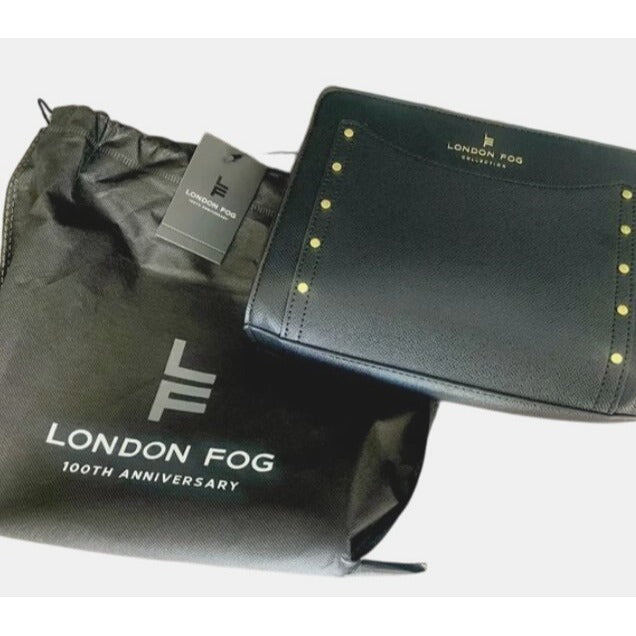 London Fog 100th Anniversary Black Saffiano Tote Bag  NWT & NWB