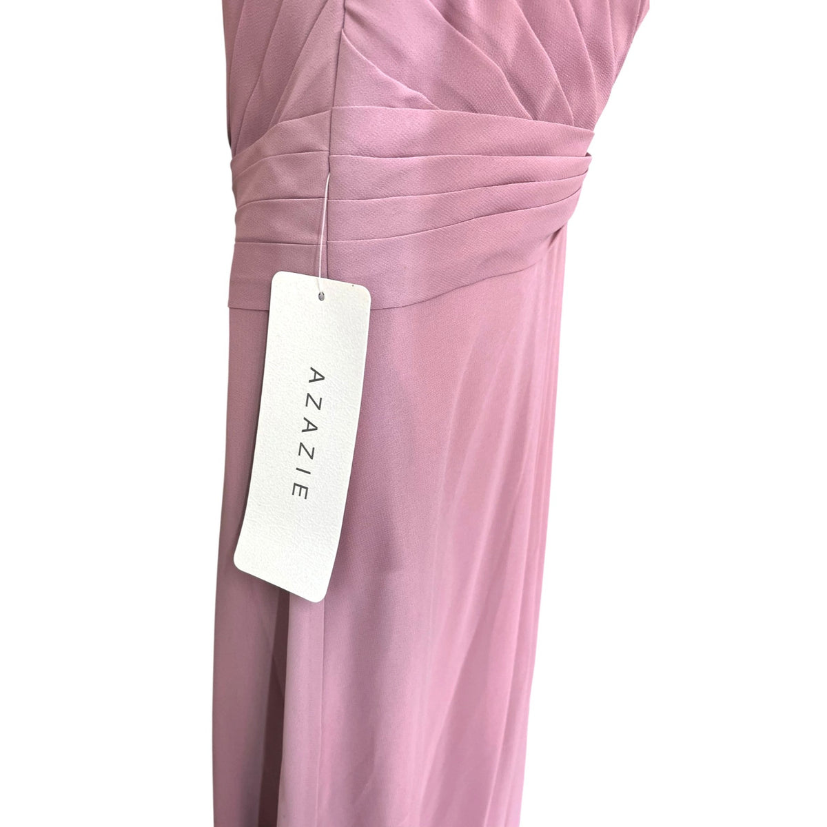 Azazie Mauve Halter Pleated Chiffon Maxi Dress A6 Formal Evening Gown