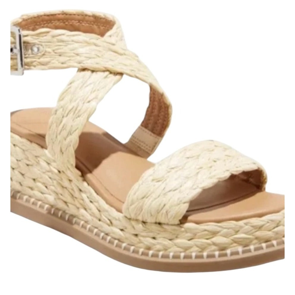 Universal Thread Braided Platform Women's Wedge Sandals SZ 8.5