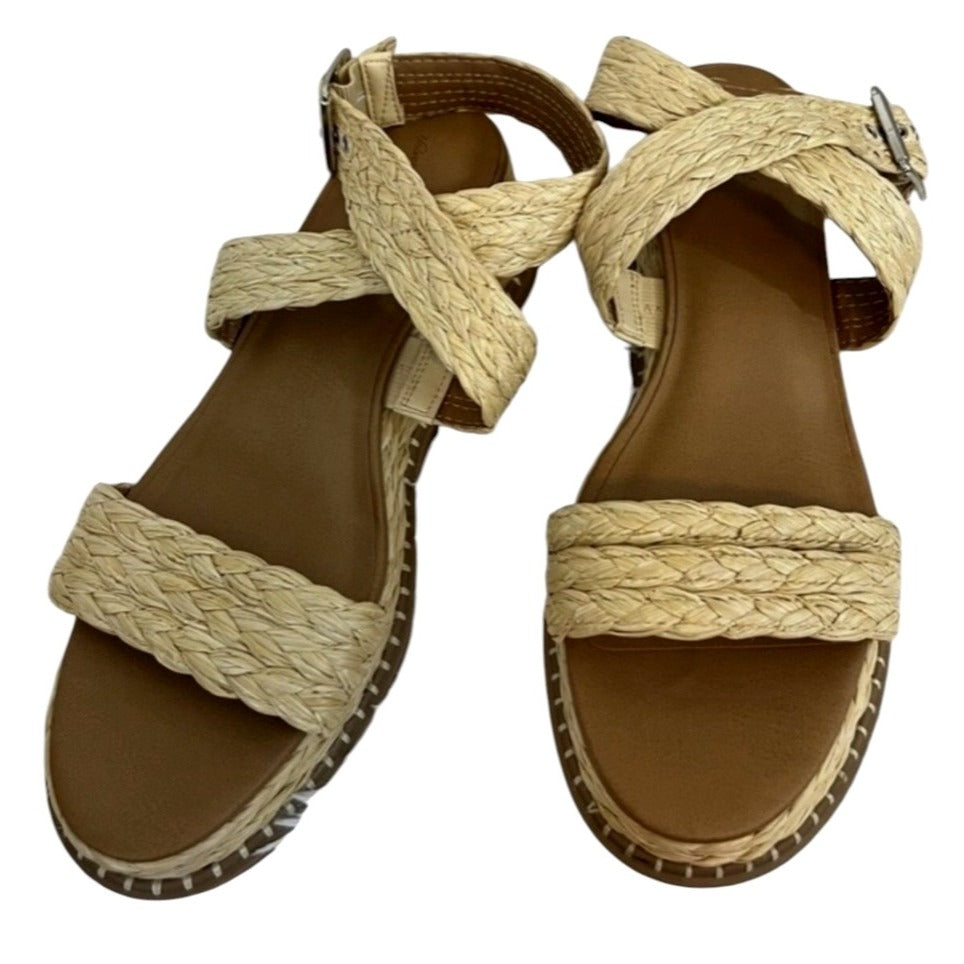 Universal Thread Braided Platform Women's Wedge Sandals SZ 8.5