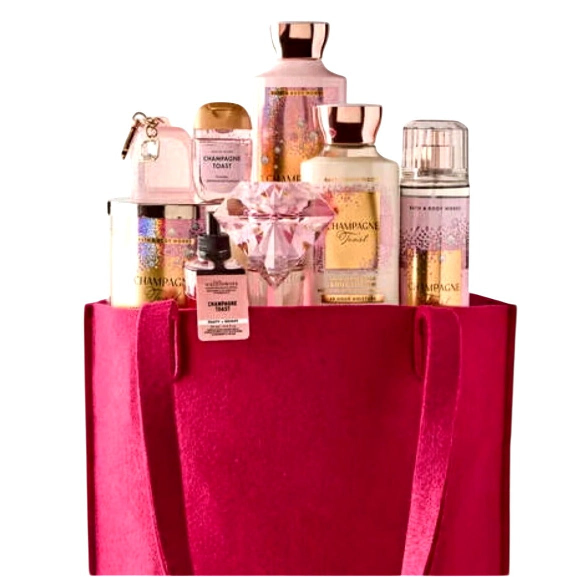 Bath & Body Works Champagne Toast 9pc Gift Set With Tote NEW