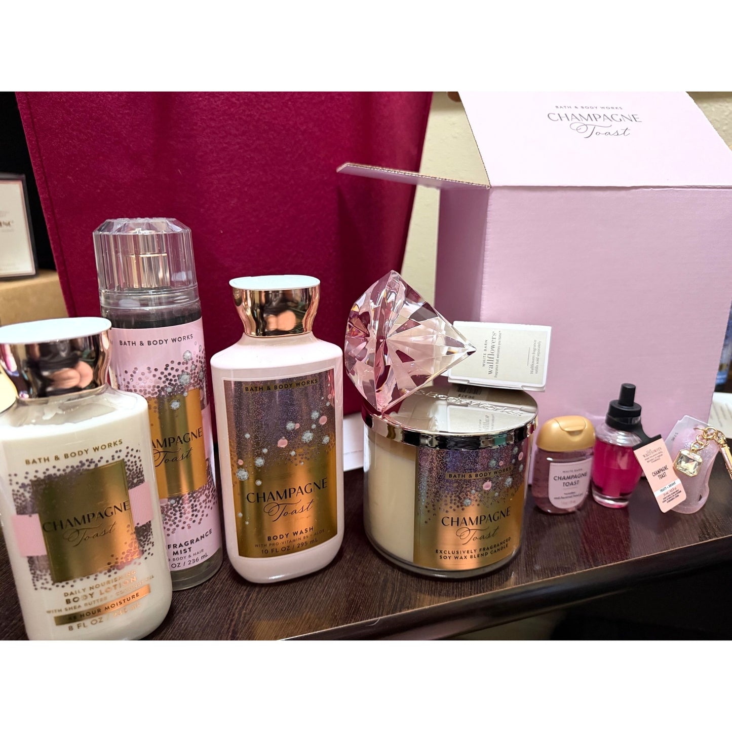 Bath & Body Works Champagne Toast 9pc Gift Set With Tote NEW