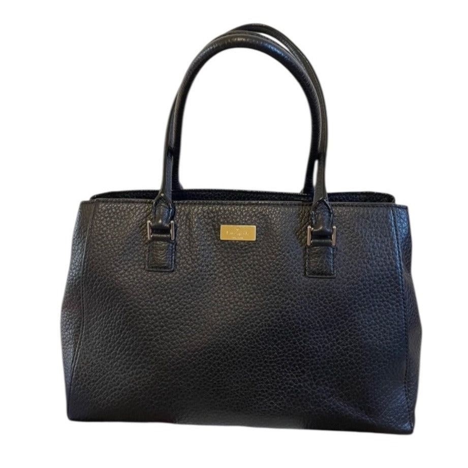 Kate Spade New York Black Pebbled Leather Tote Bag