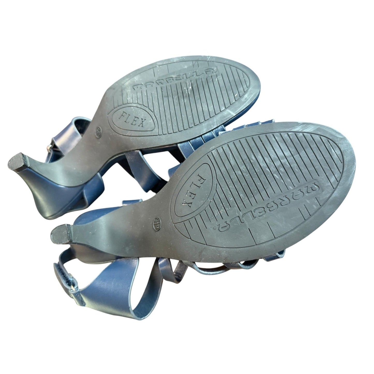 Marbella Womens Navy Strappy Sandals With Adjustable Buckle Closure Size 9.5 NWOB