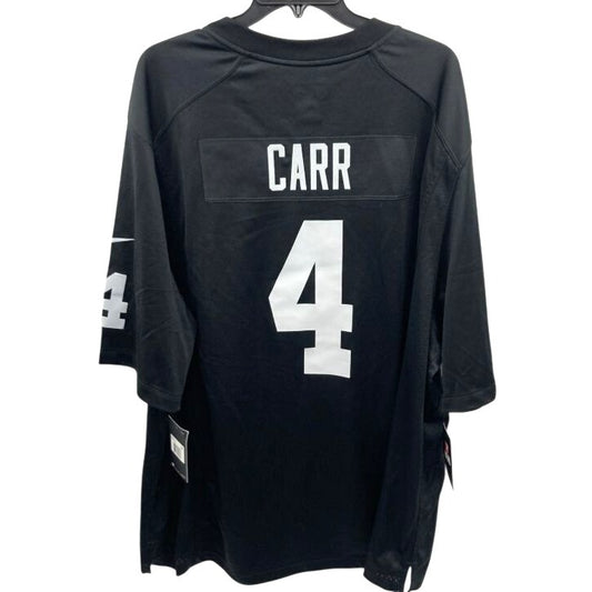 Nike NFL Las Vegas Raiders Derek Carr #4 Black Game Jersey 3XL NWT