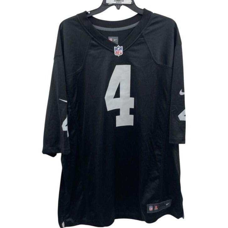 Nike NFL Las Vegas Raiders Derek Carr #4 Black Game Jersey 3XL NWT