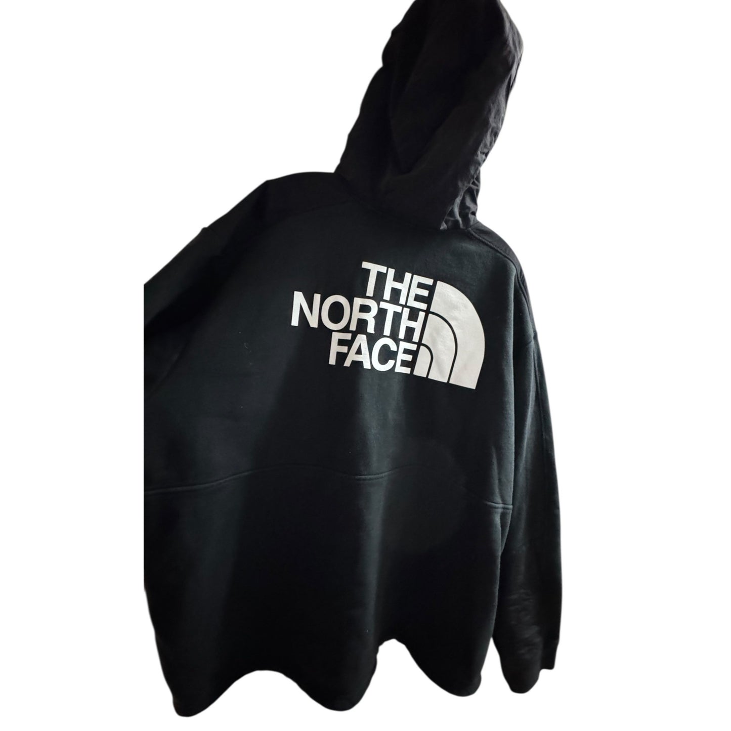 The North Face Black Fleece Hoodie With Logo Print Full-Zip Mens Size XXL
