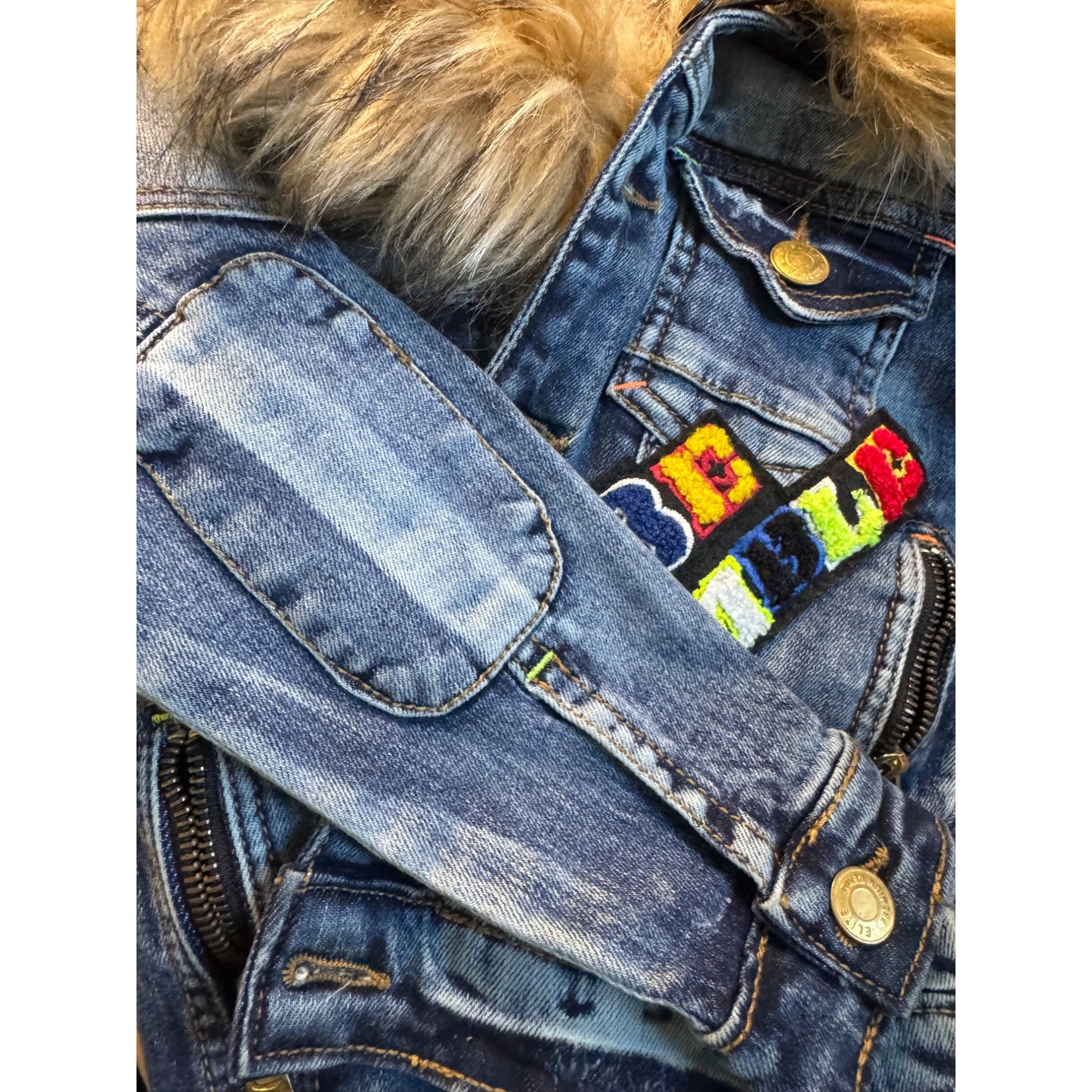 Elite Junior Girl's Premium Denim Jacket X-Small (2-3) NWT