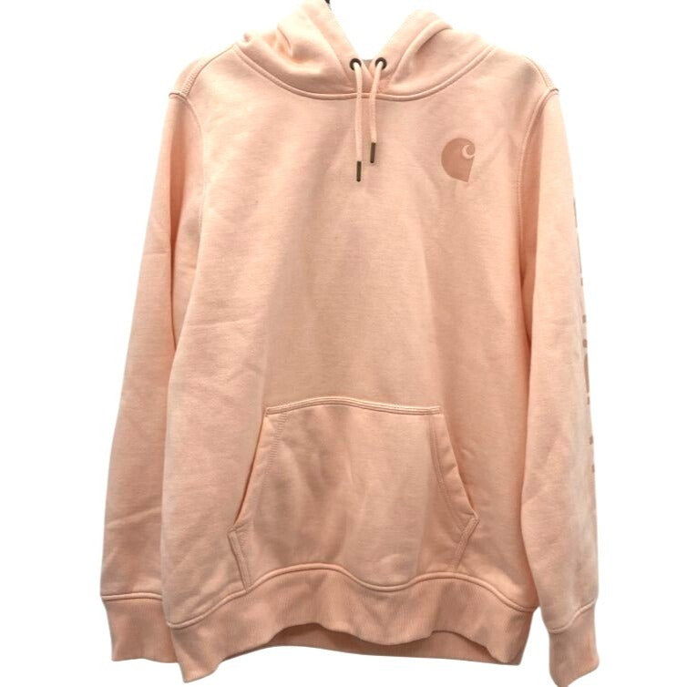 Carhartt Women's Clarksburg Logo Sleeve Hoodie Relaxed Fit Size L
