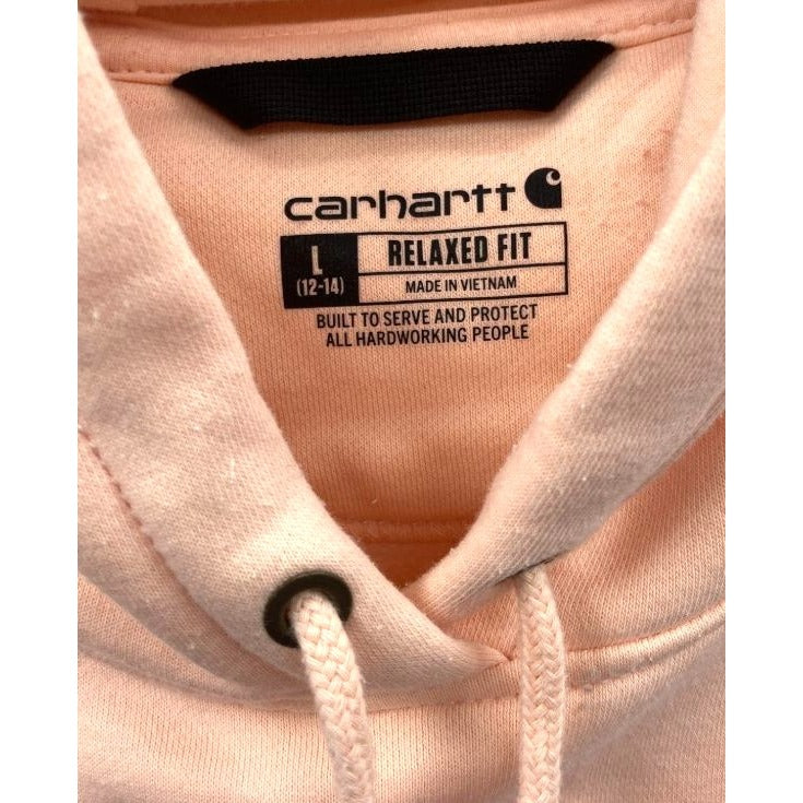 Carhartt Women's Clarksburg Logo Sleeve Hoodie Relaxed Fit Size L
