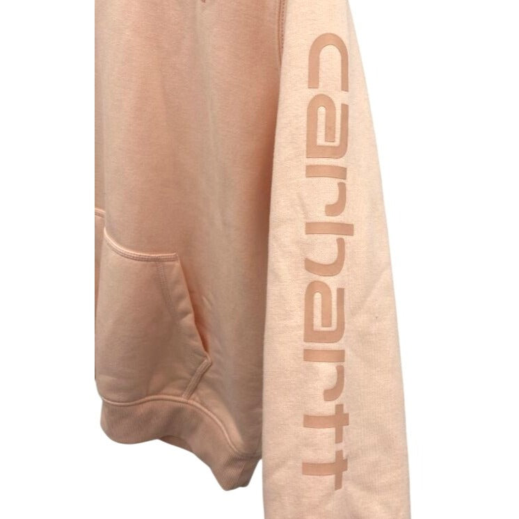 Carhartt Women's Clarksburg Logo Sleeve Hoodie Relaxed Fit Size L