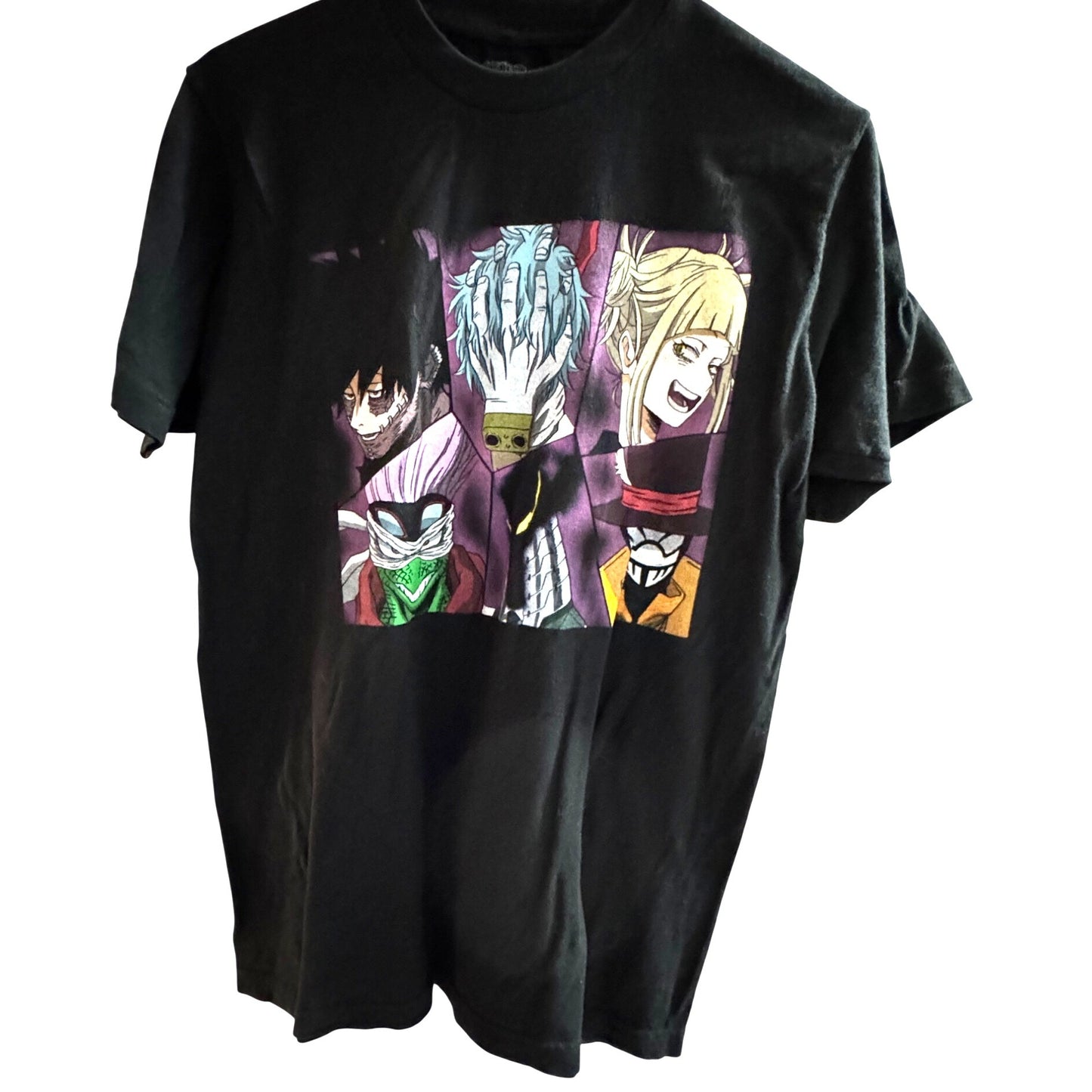 My Hero Academia Villains Graphic Black T-Shirt Mens Medium Funimation